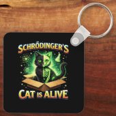 Schrödinger's Nieuwe Kat Sleutelhanger (Achterkant)