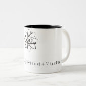 Schrödinger's vergelijking tweekleurige koffiemok (Voorkant rechts)