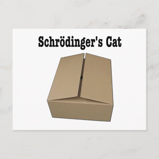 Schrodingersdoos Briefkaart (Voorkant)