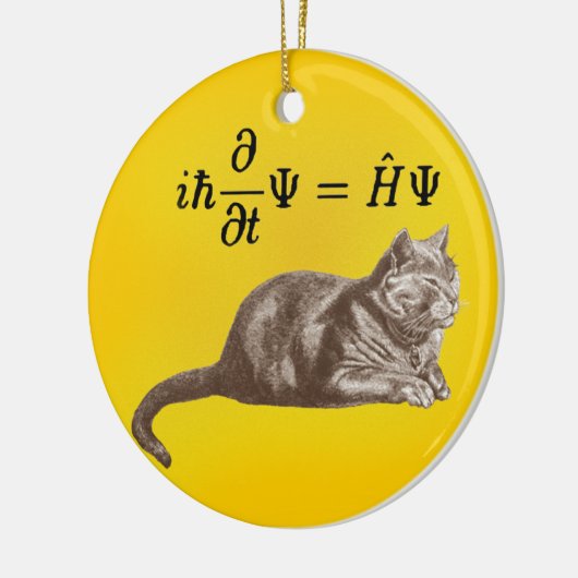 Schrodingingkat Keramisch Ornament (Links)