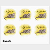 Schrodingingkat Ronde Sticker (Vel)