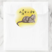 Schrodingingkat Ronde Sticker (Tas)