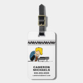 Schroeder Charlie Brown Music Bagagelabel (Voorkant verticaal)
