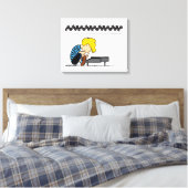 Schroeder Charlie Brown Music Canvas Afdruk (Insitu (Slaapkamer))