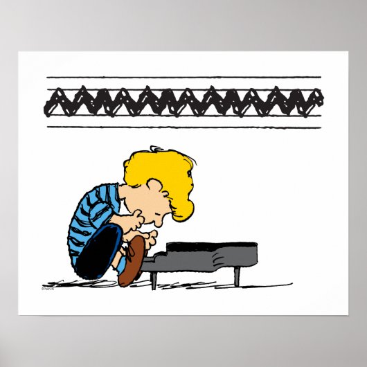 Schroeder Charlie Brown Music Poster (Voorkant)