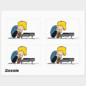 Schroeder Charlie Brown Music Rechthoekige Sticker (Vel)