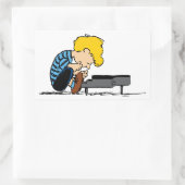 Schroeder Charlie Brown Music Rechthoekige Sticker (Tas)