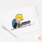 Schroeder Charlie Brown Music Rechthoekige Sticker (Envelop)