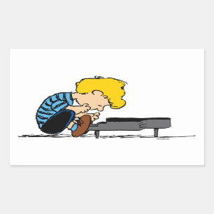Schroeder Charlie Brown Music Rechthoekige Sticker
