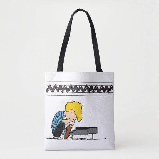 Schroeder Charlie Brown Music Tote Bag (Voorkant)