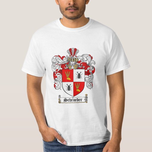 Schroeder Family Crest - Schroeder Coat of Arms T-shirt (Voorkant)