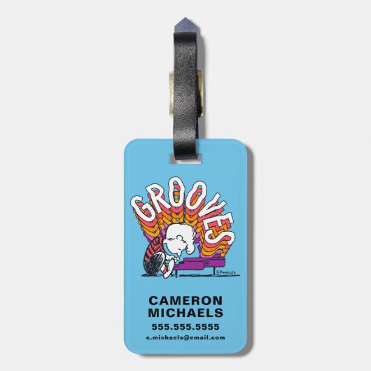 Schroeder - Grooves Bagagelabel (Achterkant verticaal)