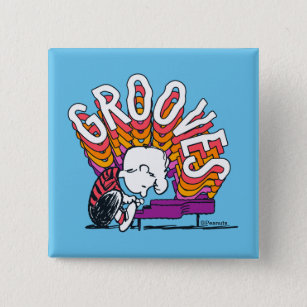 Schroeder - Grooves Vierkante Button 5,1 Cm