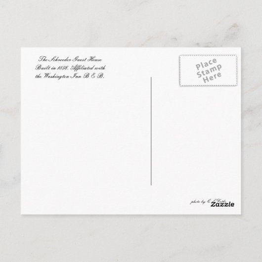 Schroeder House Briefkaart (Achterkant)