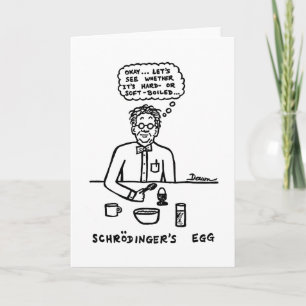 Schroedinger's Egg Blank Notecard Kaart