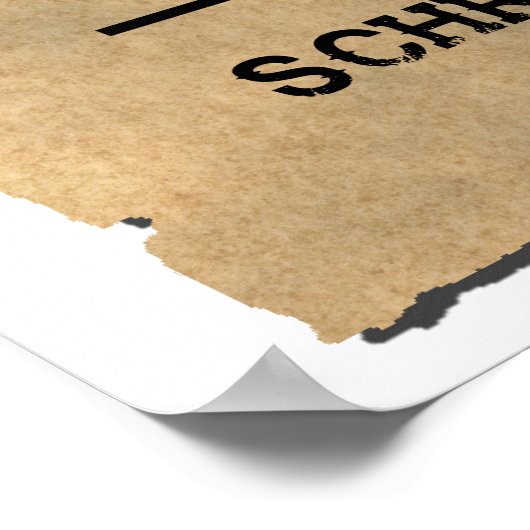 Schroedinger's gezochte Poster | Fysieke Joke (Hoek)