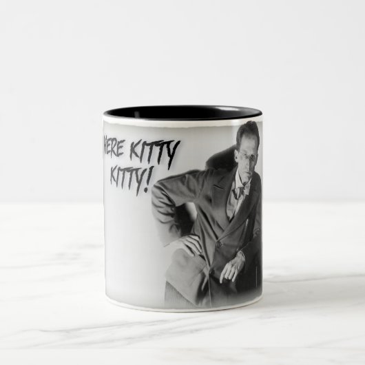 Schroedinger's kat tweekleurige koffiemok (Center)