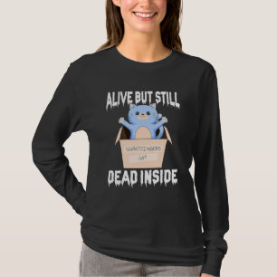 Schroedmachines kat levend maar nog steeds dood bi t-shirt