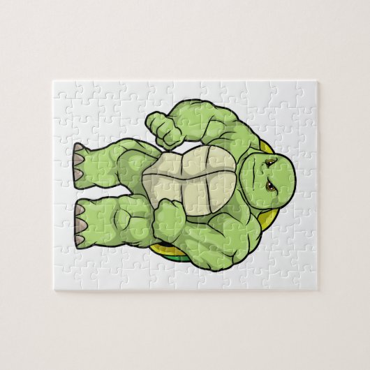 Schroef als Bodybuilder met Six pack Legpuzzel (Horizontaal)