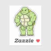 Schroef als Bodybuilder met Six pack Sticker (Vel)