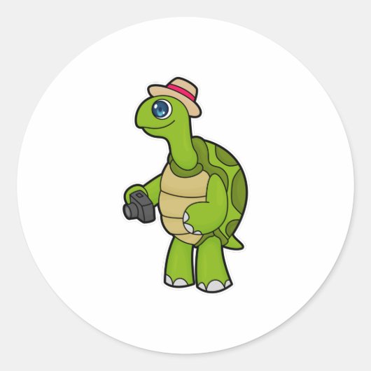 Schroef als Fotograaf met camera Ronde Sticker (Voorkant)