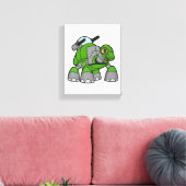 Schroef als Robot met kanonnen Canvas Afdruk (Insitu (Woonkamer))