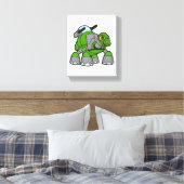 Schroef als Robot met kanonnen Canvas Afdruk (Insitu (Slaapkamer))