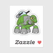 Schroef als Robot met kanonnen Sticker (Vel)