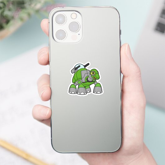 Schroef als Robot met kanonnen Sticker (Telefoon)
