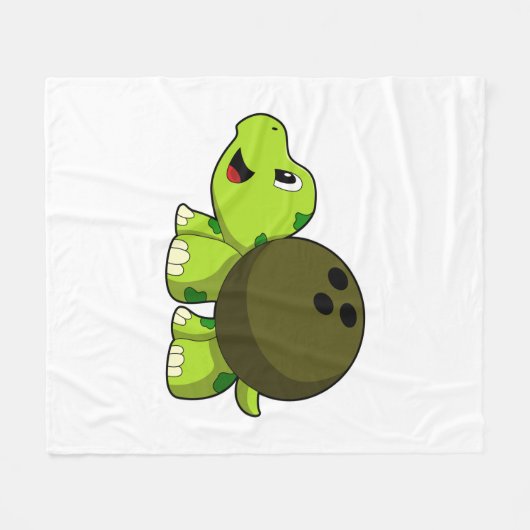 Schroef bij Bowling met Bowling-kogel Fleece Deken (Voorkant (Horizontaal))