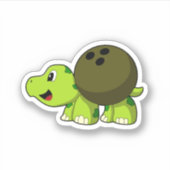 Schroef bij Bowling met Bowling-kogel Sticker (Voorkant)