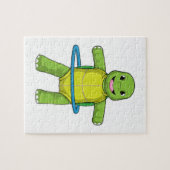 Schroef bij fitness met fitnessbanden legpuzzel (Horizontaal)