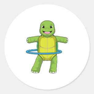 Schroef bij fitness met fitnessbanden ronde sticker