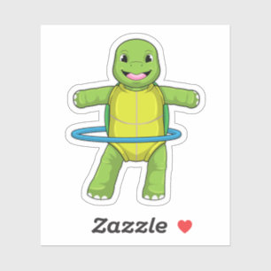 Schroef bij fitness met fitnessbanden sticker