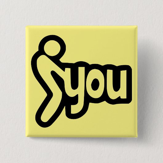 Schroef de Figuur van de Vlek u #USAPatriotGraphic Vierkante Button 5,1 Cm (Voorkant)