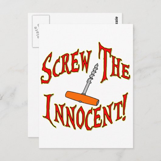 Schroef de Innocent! Briefkaart (Voorkant / Achterkant)