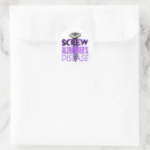 Schroef de ziekte van Alzheimer Ronde Sticker (Tas)