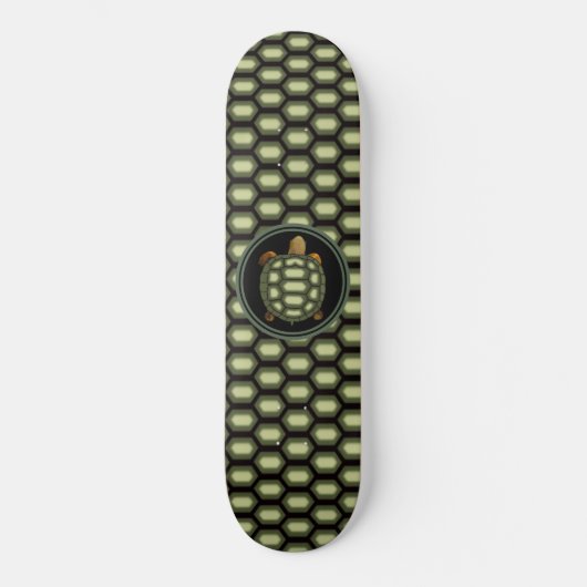Schroef- en Shell Pattern in Green & Black Persoonlijk Skateboard (Voorkant)