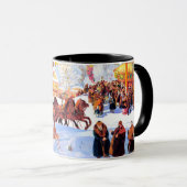 "Schroef-getij". Russische kunst kerstcadeau Mok (Voorkant rechts)