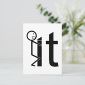 Schroef het grappige stok figuur geschenken briefkaart (Staand voorkant)