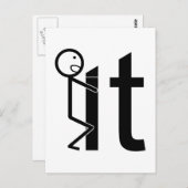 Schroef het grappige stok figuur geschenken briefkaart (Voorkant / Achterkant)