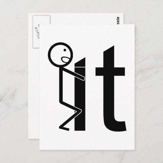 Schroef het grappige stok figuur geschenken briefkaart (Voorkant / Achterkant)