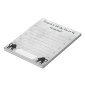 Schroef het van de lijst of krabben! blocnote (Linkerzijde)