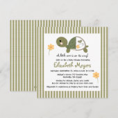 Schroef in babyschoenen met luiers Groen Kaart (Voorkant / Achterkant)