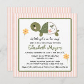 Schroef in een babybadkamer roze kaart (Voorkant / Achterkant)