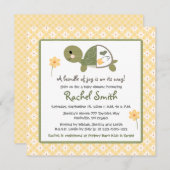 Schroef in een luier, Babydouche Uitnodigingen in  (Voorkant / Achterkant)