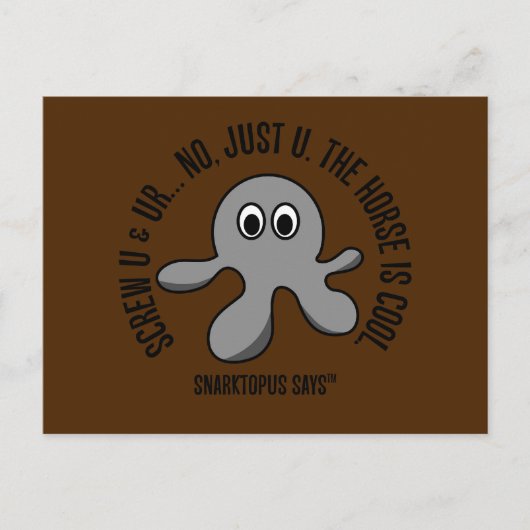 Schroef je en het paard waar je op reed briefkaart (Voorkant)