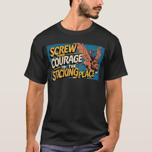 Schroef je moed - Macbeth Comic T-shirt (Voorkant)