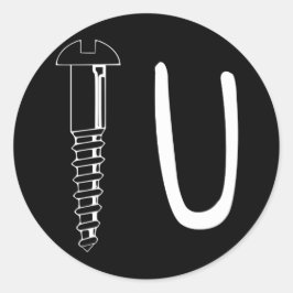 Schroef je ronde sticker