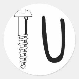 Schroef je ronde sticker